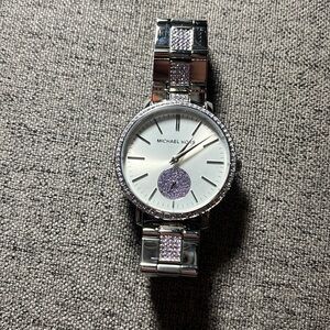 Michael Kors Silver and Purple Watch